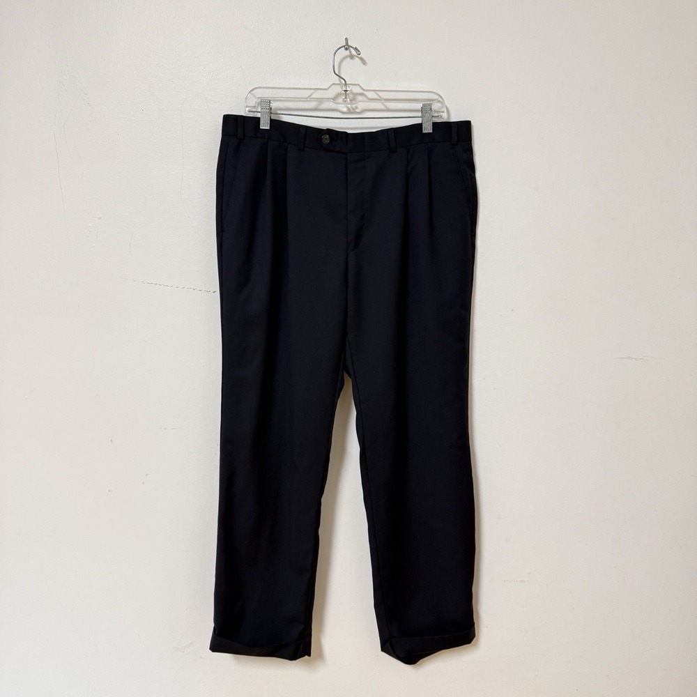 Lauren Ralph Lauren Mens Suit‎ Pants Blue Size Pants 36x30 100% Wool - 10012